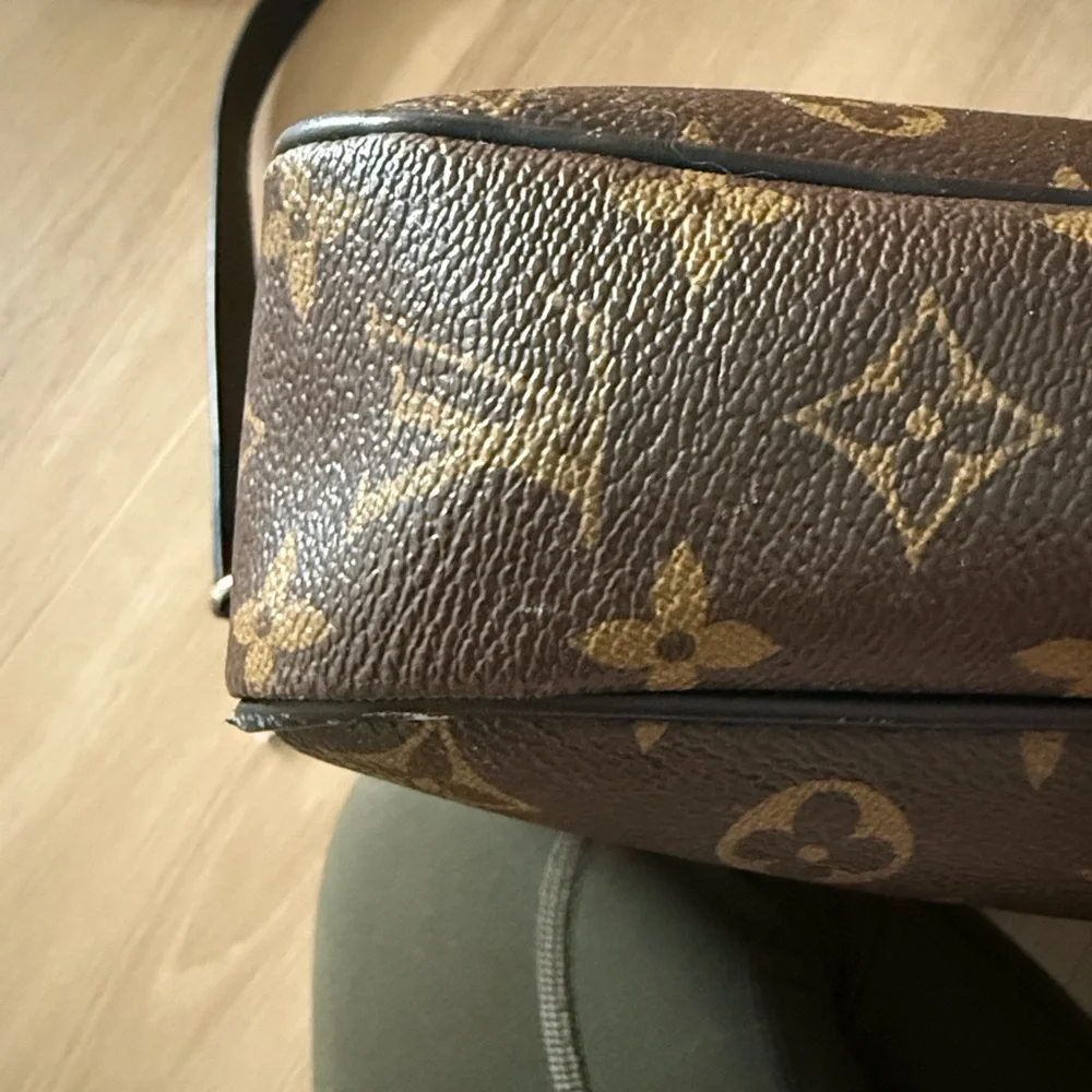 Authentic LOUIS VUITTON Monogram Macassar Porte Documents-Voyage PM